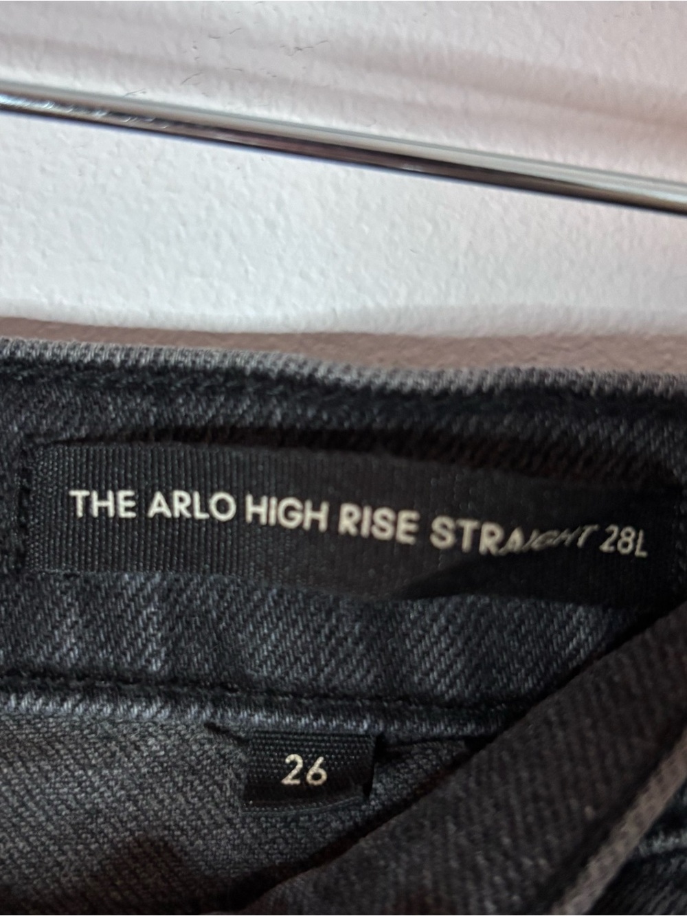 Denim Forum The Arlo High-Rise Straight Jeans in Charcoal Gray - Picture 3 of 5